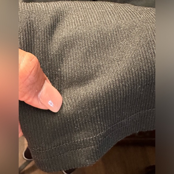 EUC Black Ribbed Long Sleeve Cross Graphic Tee - Picture 3 of 5